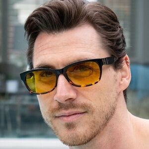 TruDark- Blue Light- Men's Glasses with Yellow Lenses Amber Dave Asprey Tortoise